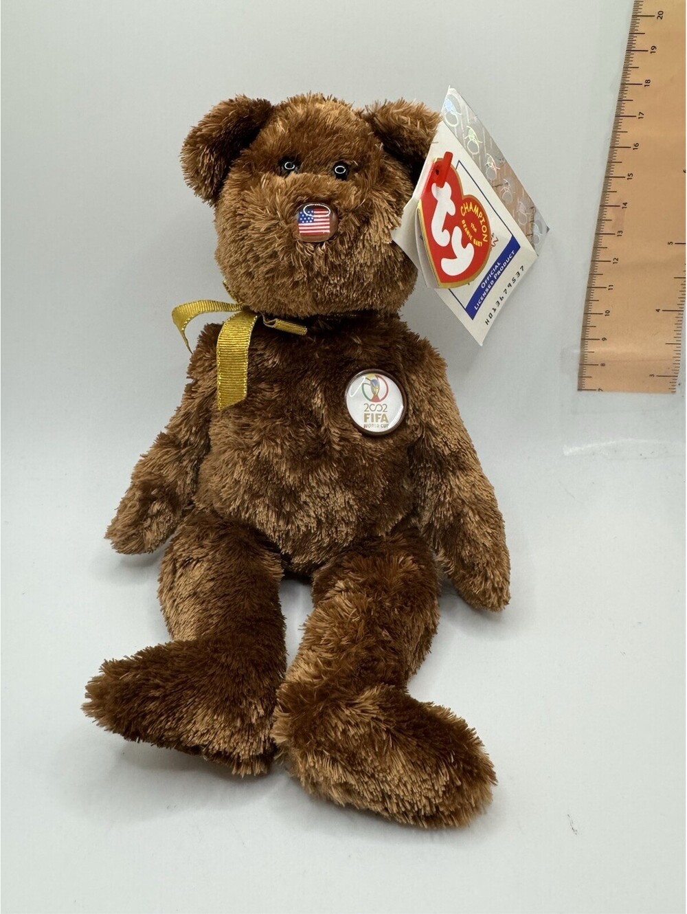 Ty Beanie Baby - Champion - 2002 FIFA World Cup -American Version -With All Tags
